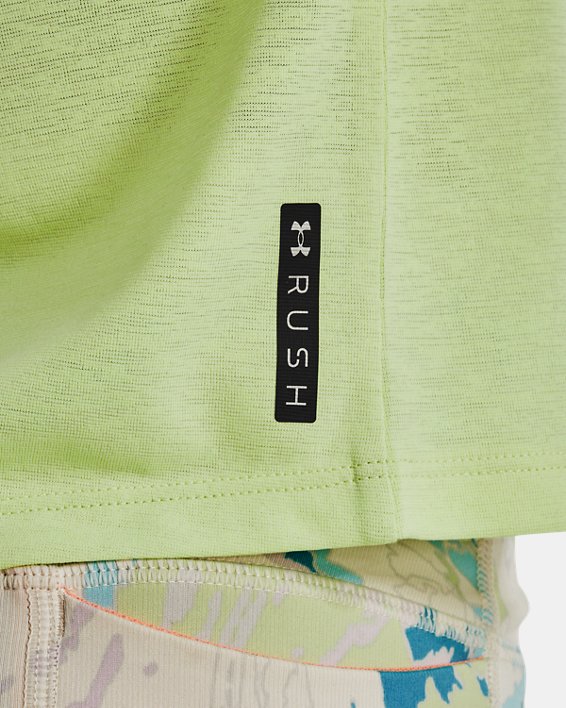 Women's UA RUSH™ Short Sleeve, Green, pdpMainDesktop image number 4